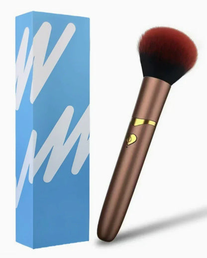 Brown makeup brush with red bristles and blue box, couples game night accessory