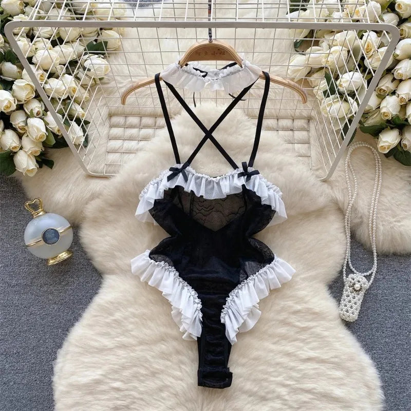 Women Lace Lingerie Set Sexy Underwear Sleepwear Two Piece