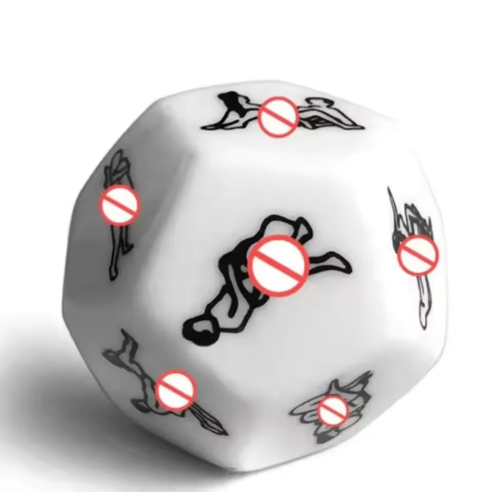 Glow in the Dark Couples Dice Game Acrylic Romantic Dice Set