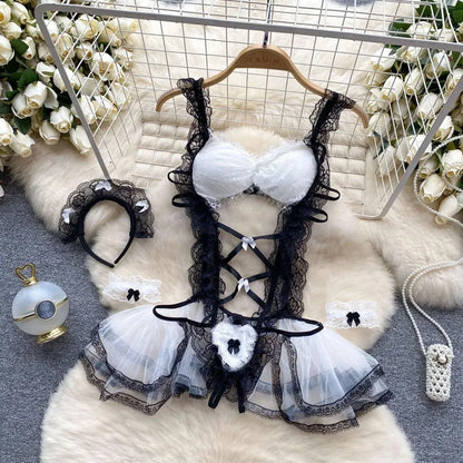 Women Lace Lingerie Set Sexy Underwear Sleepwear Two Piece