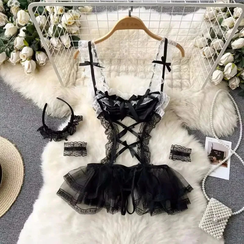 Women Lace Lingerie Set Sexy Underwear Sleepwear Two Piece